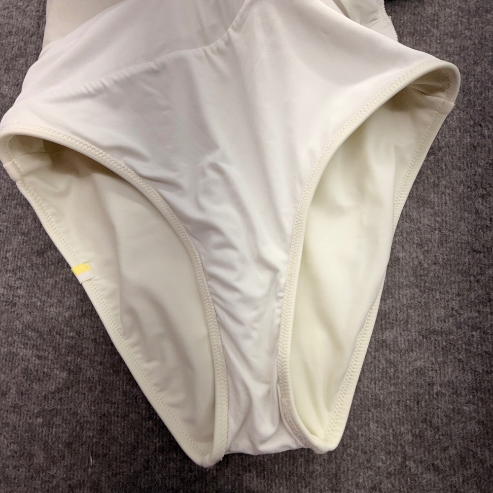 Summersalt The Ruched One-Shoulder One-Piece Swimsuit White Ivory Size 4 - Picture 7 of 10
